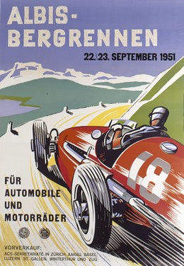 ALBIS BERGRENNEN 1951 – Für Automobile und Motorräder, E.W. Schmid