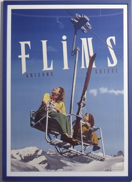 Flims – Holzrahmen blau 2,5 cm, Acrylglas, Endformat 76 x 106 cm, L.M. Kohler