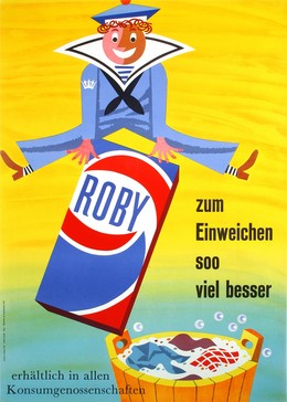 ROBY – zum Einweichen soo viel besser – erhältlich in allen Konsumgenossenschaften, Walter Grieder