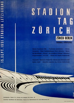 STADIONTAG Zürich / Berlin – 15. September 1951 – Stadion Letzigrund – Fussball-Städtespiel, Stingel