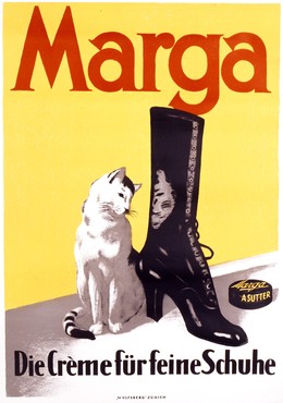 Marga Boots with dog, Artist unknown