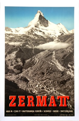 ZERMATT – 1620 M – 5310 FT – Matterhorn / Cervin Schweiz – Suisse – Switzerland, Alfred Perren-Barberini