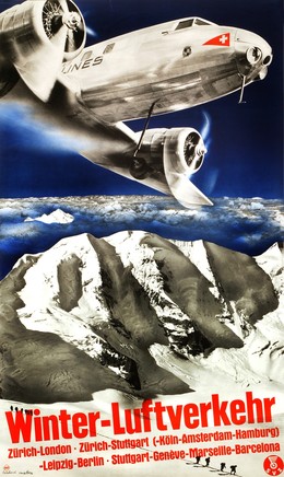 Switzerland – Travelling by Airplane DC-2, Herbert Matter