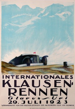 Internationales Klausen-Rennen – Glarus-Uri – 29. Juli 1923 – veranstaltet von der Section Zürich des Automobil-Club der Schweiz, Anton Trieb