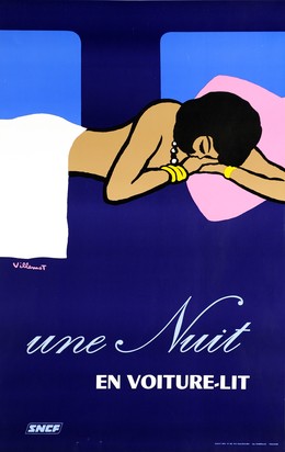 Une Nuit EN VOITURE-LIT – SNCF, Bernard Villemot