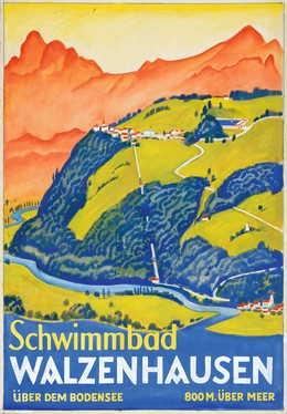 Schwimmbad WALZENHAUSEN über dem Bodensee – 800 M. über Meer, Ernst Emil Schlatter