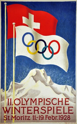 II. Olympische Winterspiele St. Moritz – 11. – 19. Febr. 1928, Hugo Laubi