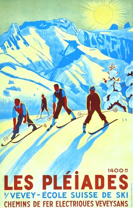 LES PLÉIADES s/Vevey – Ecole Suisse de Ski – Chemins de fer électriques Veveysans, Eric Hermès