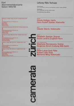 Räto Tschupp, Camerata Zurich 1965/66, Reto Tschupp