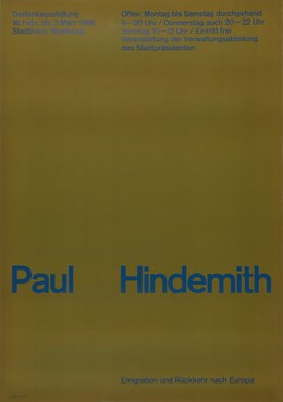 Paul Hindemith. Emigration und Rückkehr nach Europa, 1966., Fritz Querengässer