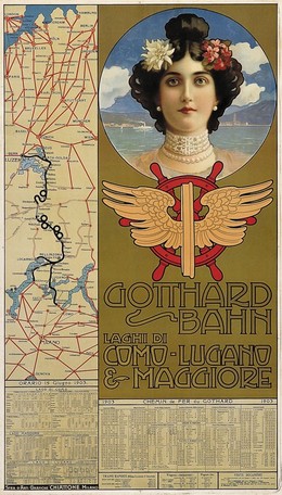 Gotthard Bahn – Laghi Maggiore, Como – Lugano & Maggiore, Artist unknown