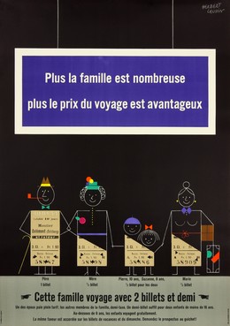 Plus la famille est nombreuse plus le prix du voyage est avantageux., Herbert Leupin