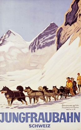 JUNGFRAUBAHN – SCHWEIZ – Polarhunde auf der Jungfraujoch-Station – 3457 m. ü. M., Emil Cardinaux