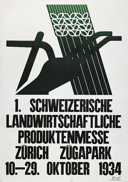 1. Schweizerische Landwirtschaftliche Produktenmesse – Zügapark Zürich